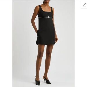 Coperni Womens Belted Woven Mini Dress in Black Size 6 NWOT